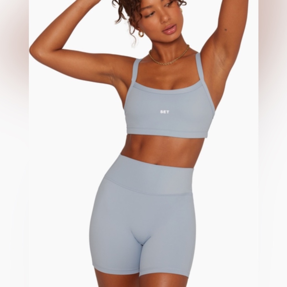 SET Active Blue Women Bike Shorts
